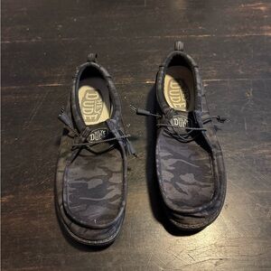 Hey Dude Black Loafers Comfortable Slip-Ons